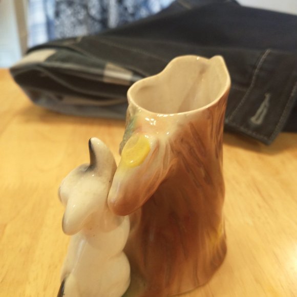 Vintage Eastgate Pottery Dog and Stump Vase - Picture 3 of 6